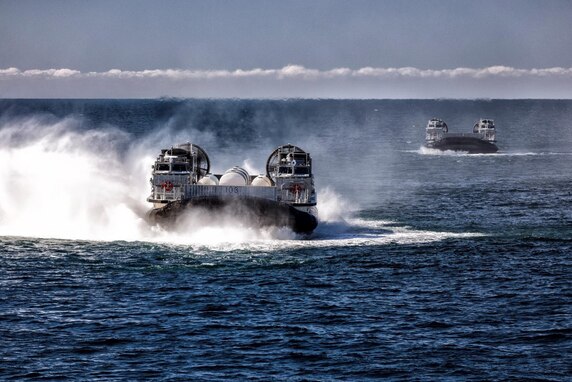 The next generation landing craft, Ship to Shore Connector (SSC), Landing Craft, Air Cushion (LCAC), successfully completed well deck interoperability testing with USS Carter Hall (LSD 50) and demonstrated the craft are another step closer to fleet integration.