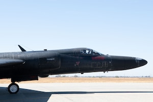 U-2 Dragon Lady pilot sits in the cockpit of the aircraft Sept. 29, 2021 on Beale Air Force Base.