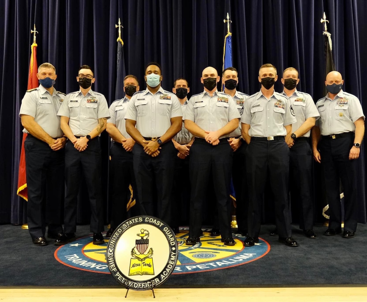 group photo of Air Force and Coast Guard personnel