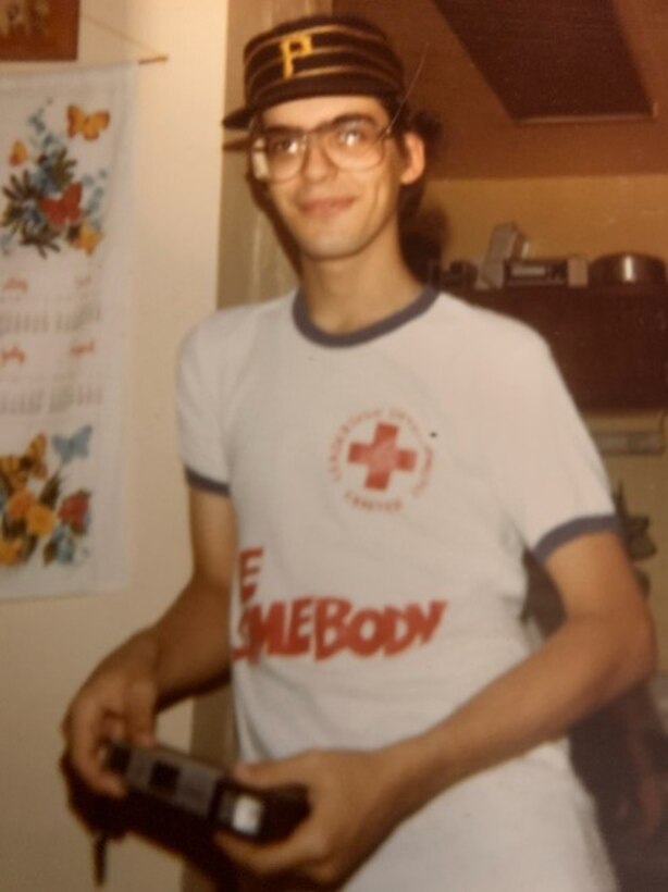 Al Coglio in his Red Cross volunteer t-shirt, 1982. (Courtesy photo)