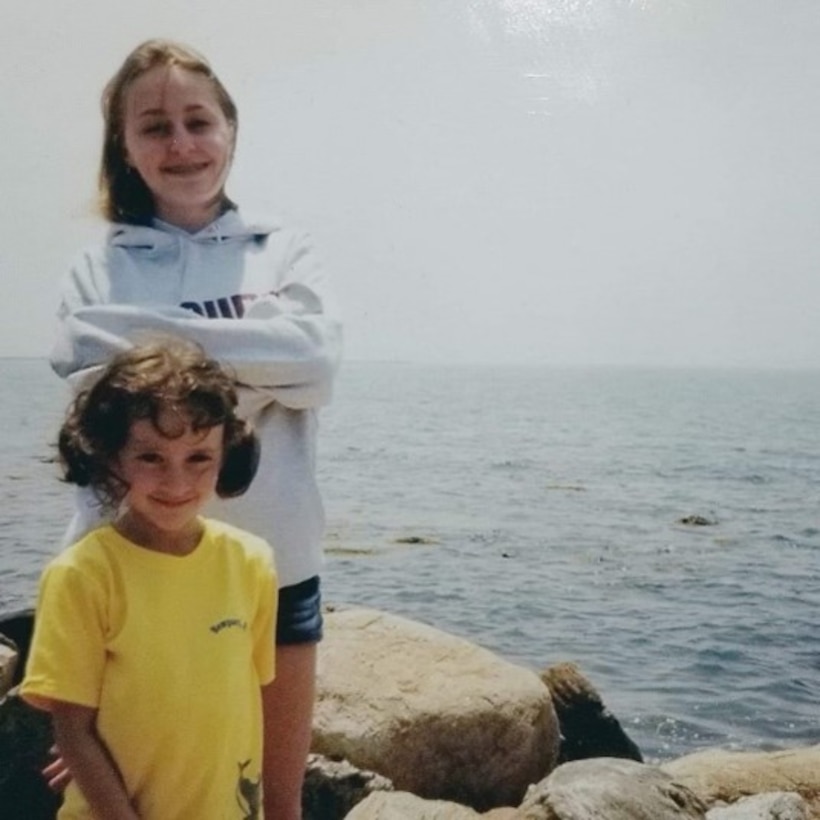 Morsillo and her older sister near the water in Gloucester, Massachusetts. (Courtesy photo)