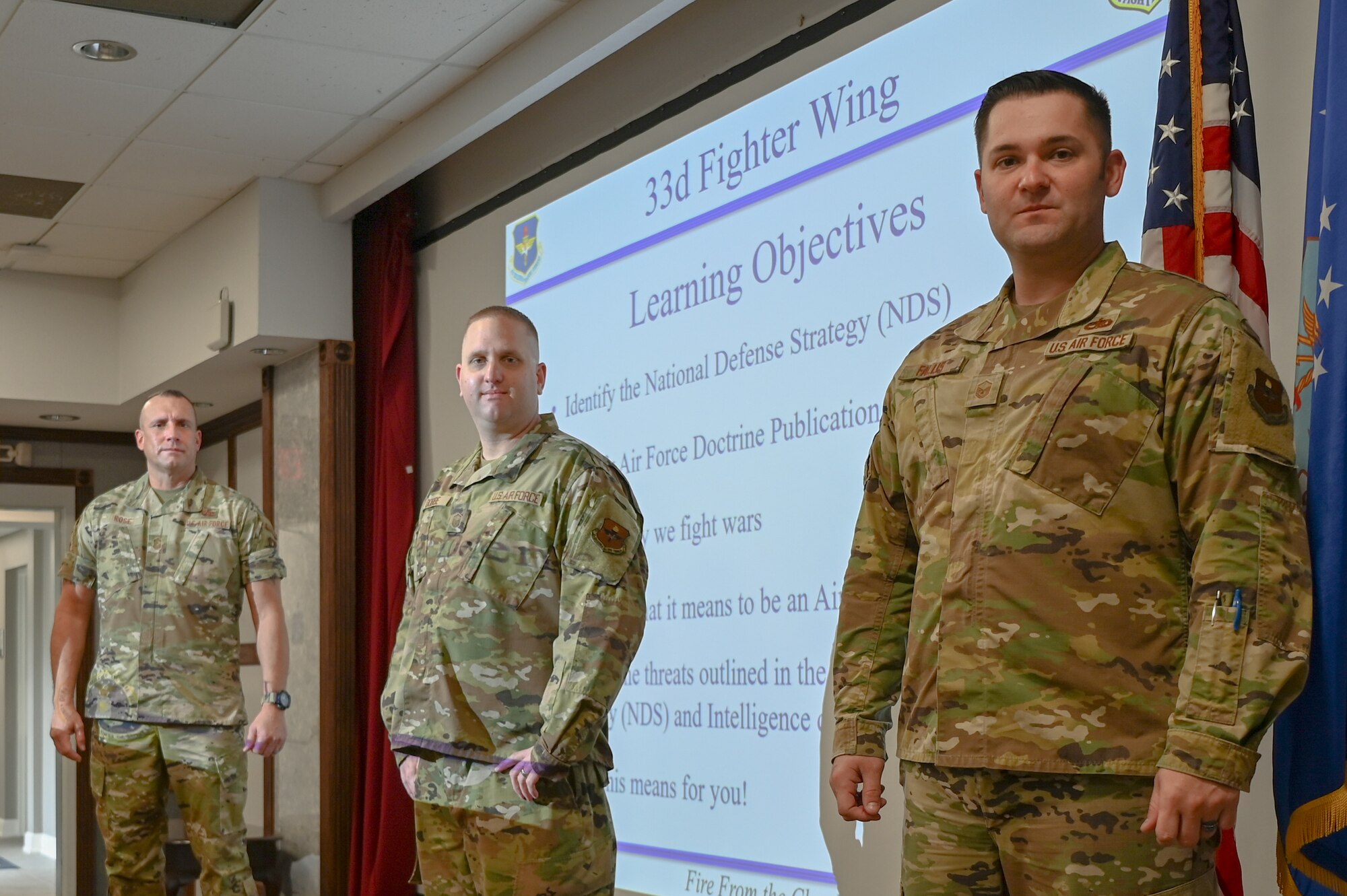 33rd FW leadership create educational opportunities for the enlisted personnel.
