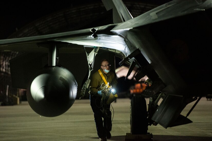 Maintainer on flightline