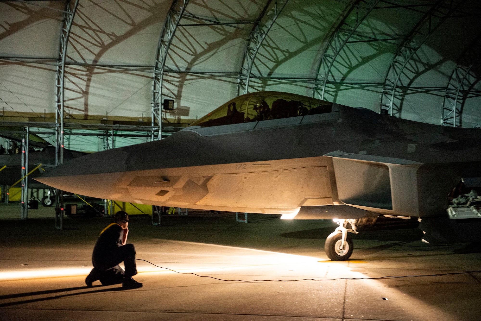 Maintainer on flightline