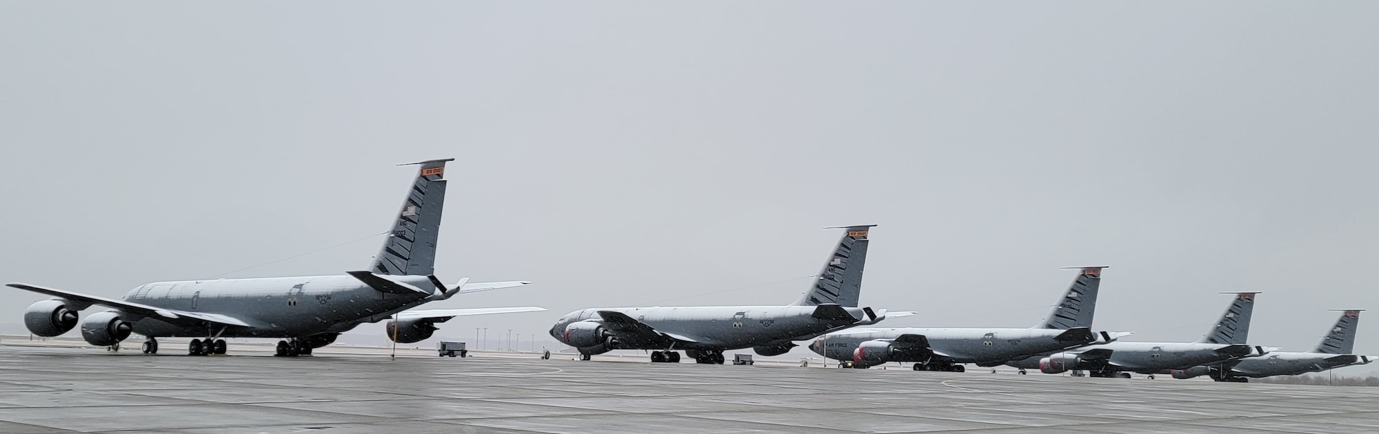 KC-135R Stratotankers sit on parking ramp at Joint Base McGuire-Dix-Lakehurst, N.J.