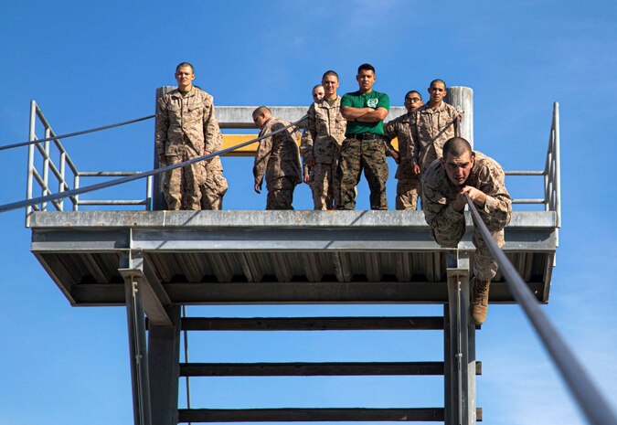 You voted, and we listened! Here is this week's Top Shot Winner.

U.S. Marine Corps Recruits of Delta Company, 1st recruit Training Battalion, take on the Confidence Course at Marine Corps Recruit Depot San Diego, Feb. 8, 2022. The Confidence Course takes place during the third of thirteen weeks of training. Every obstacle is used to challenge the recruits' physical, mental, and spiritual confidence. Photo by: Cpl. Simon Saravia