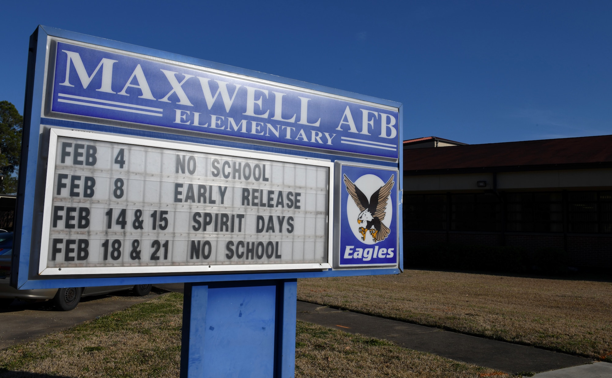 Maxwell Air Force Base Elementary School present day, Feb. 14, 2022.
