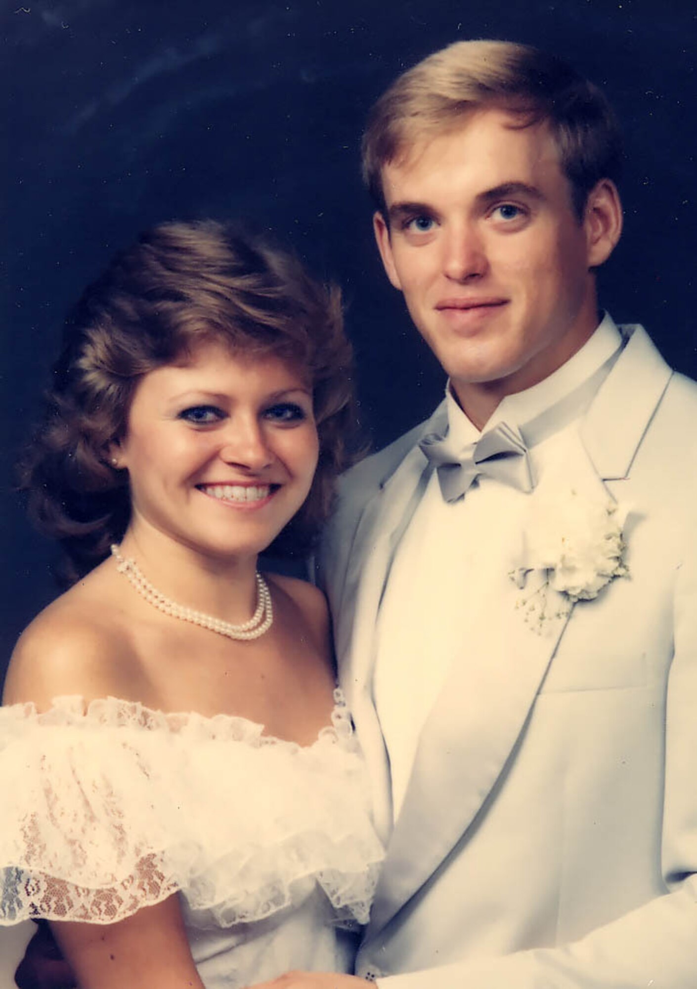 Sharon and Lynn Gardner pose for a wedding portrait in Altus, Oklahoma, Oct. 20, 1985. The minister that married the Gardners also took their wedding portraits. (Courtesy photo)