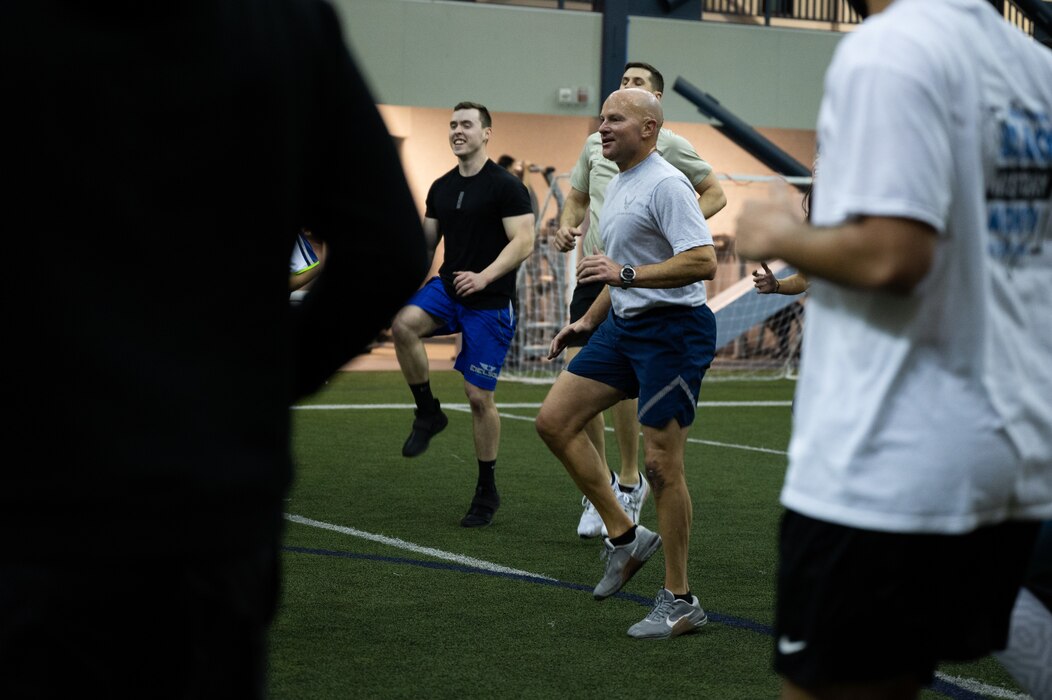 U.S. Air Force Col. David Berkland, the 354th Fighter Wing commander, participates in an exercise during Pro Blitz Alaska on Eielson Air Force Base, Alaska, Feb. 11, 2022.