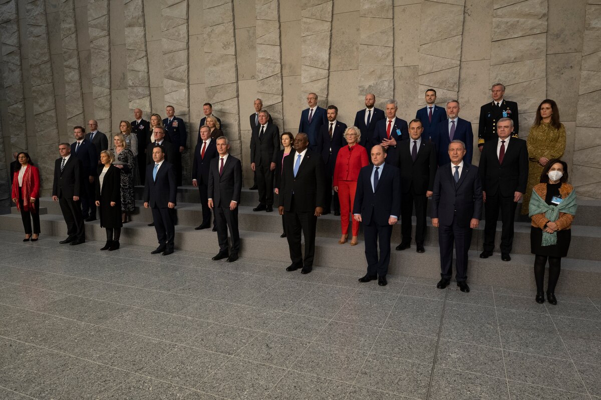 A large group poses for a photo.