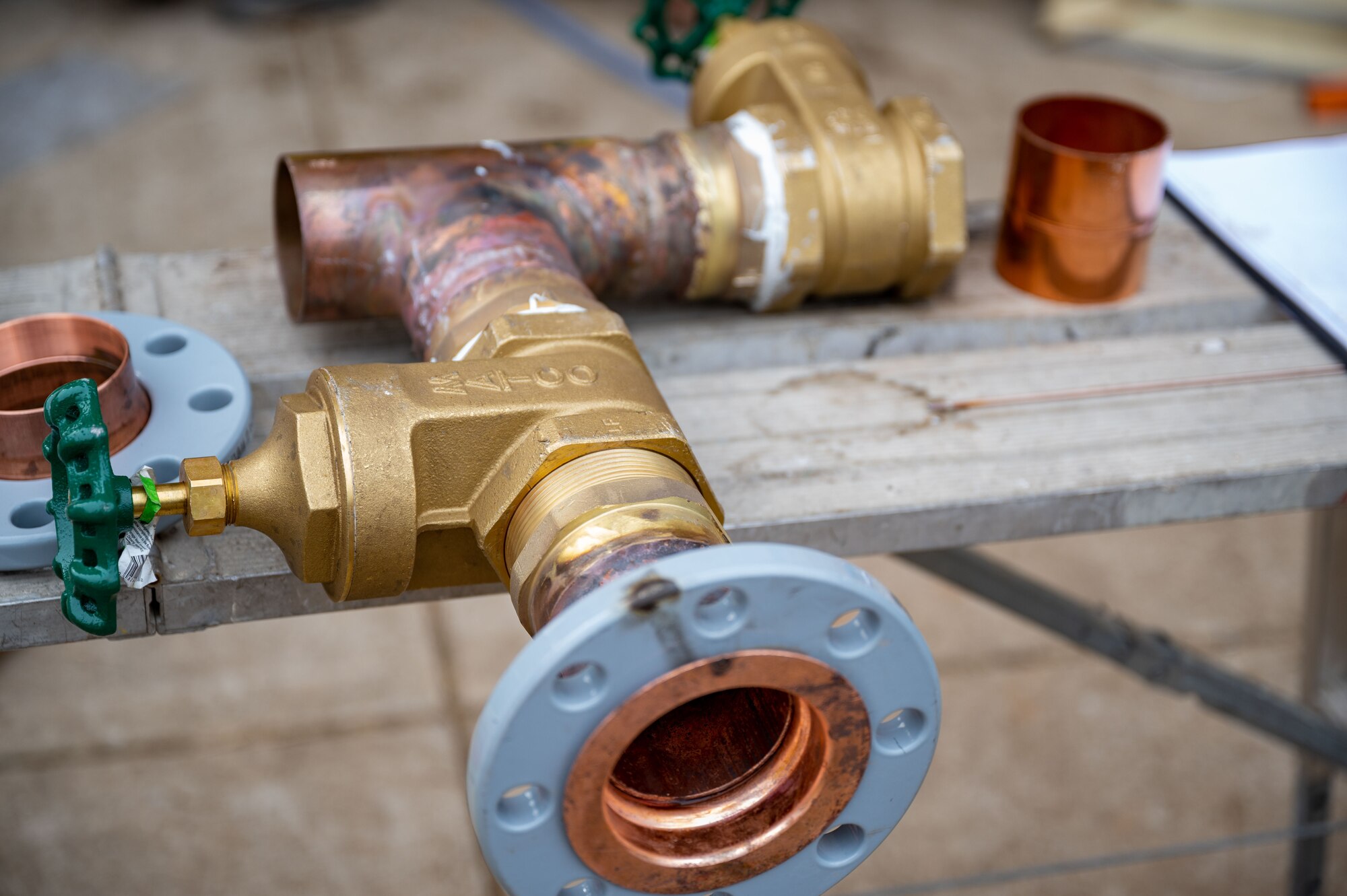 New water boilers are installed around Kunsan Air Base.