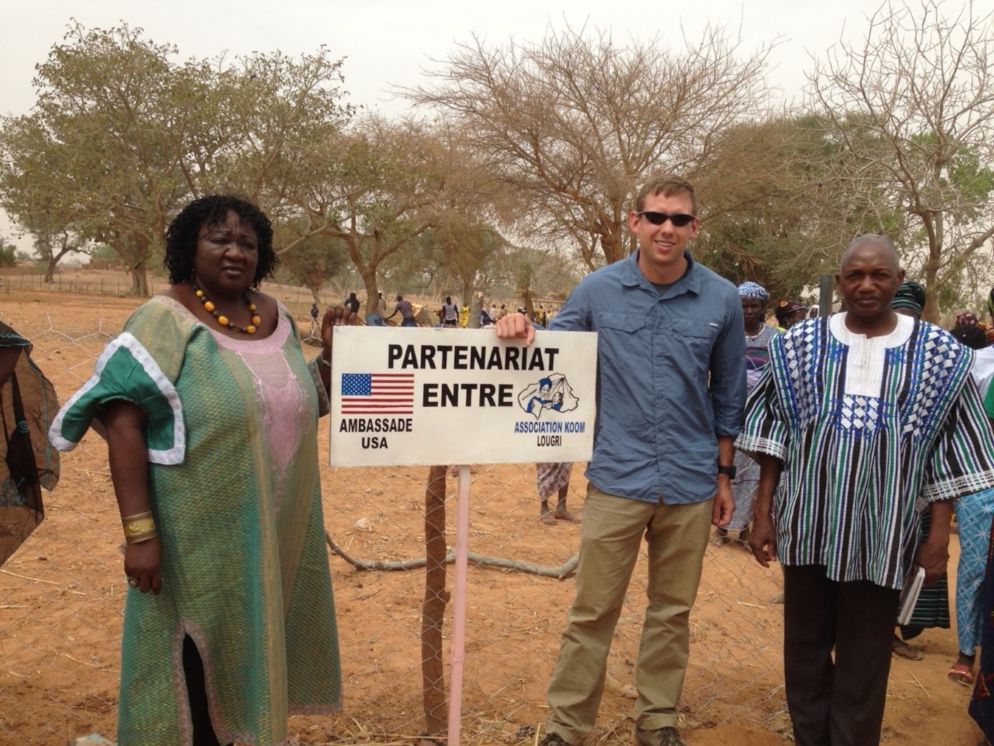 During a deployment in Burkina Faso, French Language Enabled Airman Program Scholar Maj. James Beard helped with an Embassy program to provide a well in a village. (Courtesy photo)