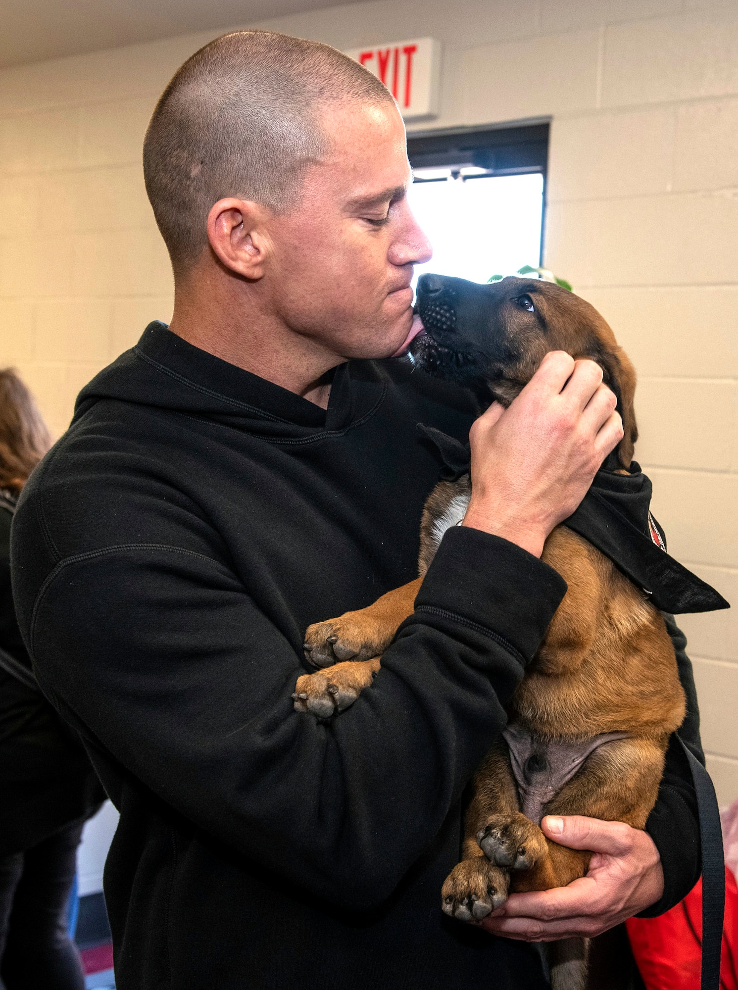 Actor Channing Tatum visits JBSA, Military Working Dogs