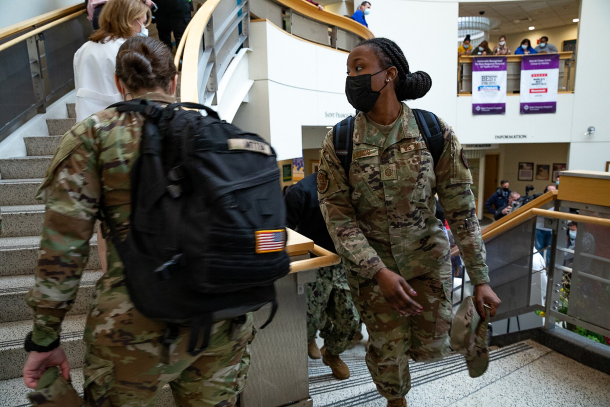 Air Force medical teams tracked by the 64th AEG arrive at US hospitals