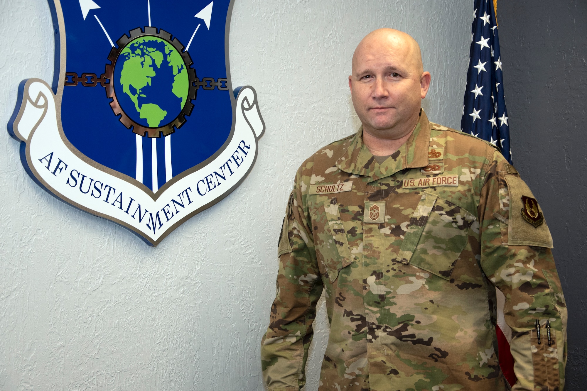Air Force Sustainment Center Command Chief Master Sgt. Robert Schultz