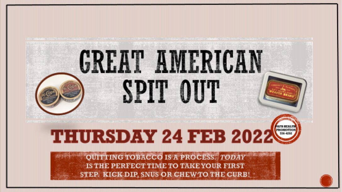 Graphic for the Great American Spit Out.