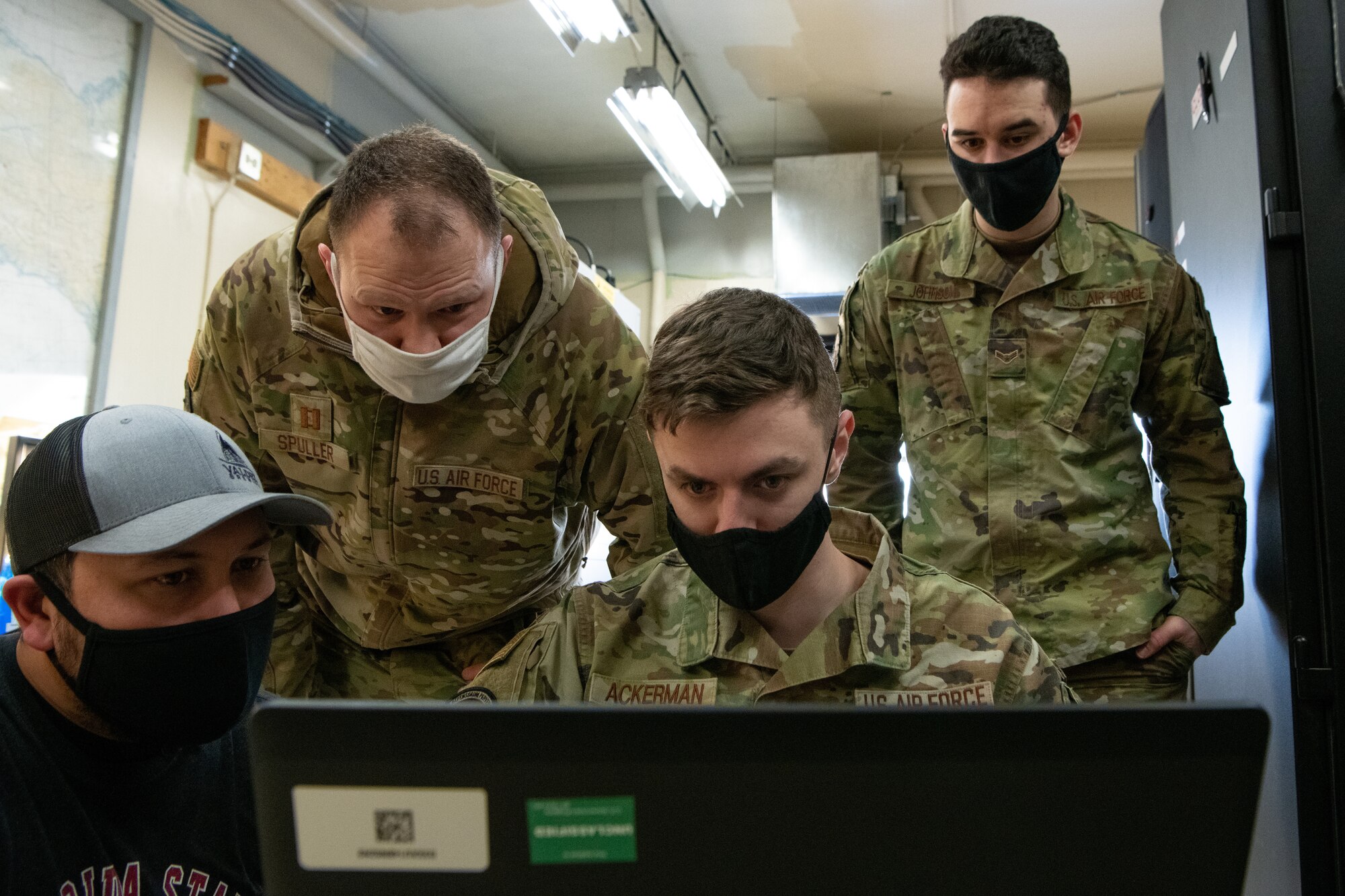 The 611th Air Communications Squadron Mission Defense Team performs cybersecurity measures ​​at the Barrow Long Range Radar Site.