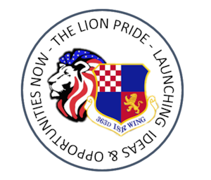 Graphic of the LION Pride Program. Circular emblem.