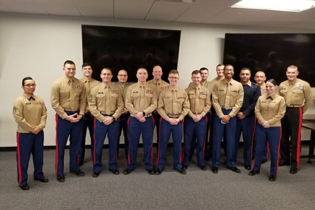 U.S. Marine Corps Major Gen. Jason Q. Bohm, and Sgt. Maj. Adan F. Moreno, Marine Corps Recruiting Command, Commanding General and Sergeant Major visit Recruiting Station Columbus and Cleveland, Ohio, Feb. 17. Bohm and Moreno spoke with recruiters and command leadership about the importance of taking care of future Marines and congratulated them for their hard work.
