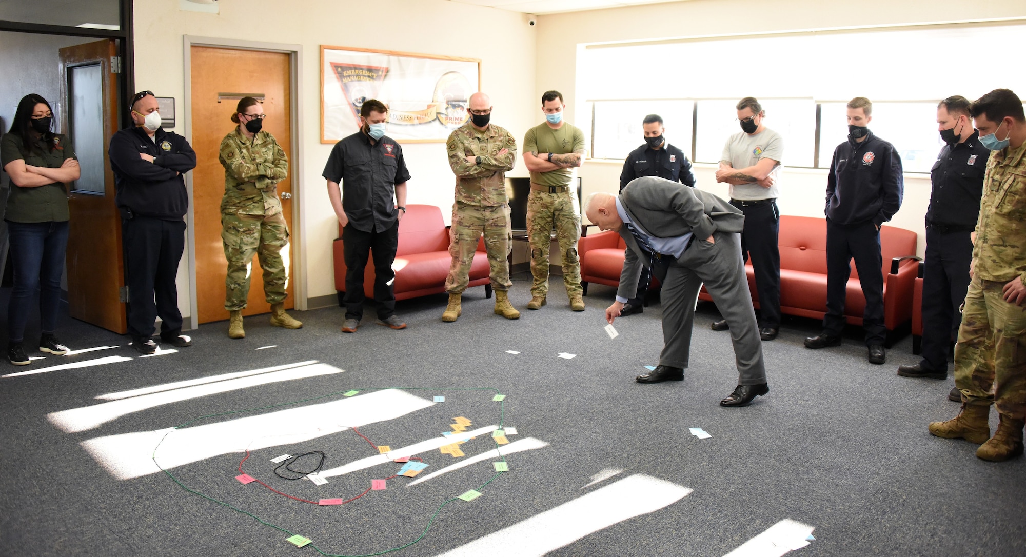 A photo of participants during a Nuclear Weapons Incident Response (NWIRT) course at the 87th Civil Engineer Squadron emergency management facility, Joint Base McGuire-Dix-Lakehurst, N.J.