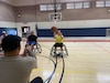 Recovering Soldiers participate in a wheelchair basketball session at the Schofield Barracks Soldier Recovery Unit (SRU) in Hawaii
