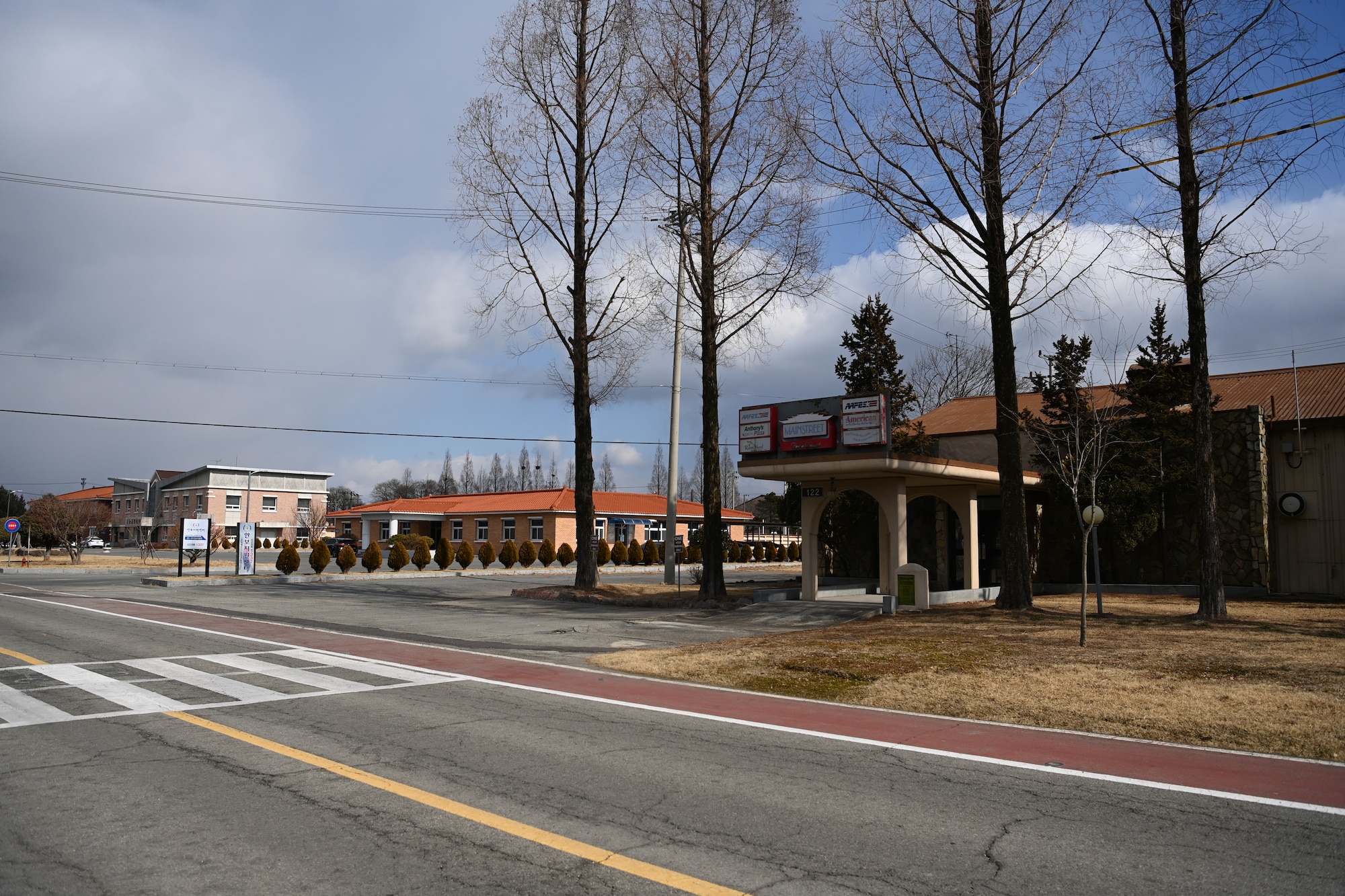 A food court stands ready for business at Gwangju Air Base, Republic of Korea, February 15, 2022. It is one of many remnants left from Gwanju’s AB’s past as an installation with full-up U.S. presence. (U.S. Air Force photo by Master Sgt. Rachelle Morris)