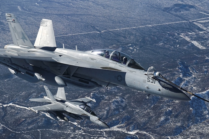 Voyager refuels U.S. Navy Growler during Red Flag 22-1