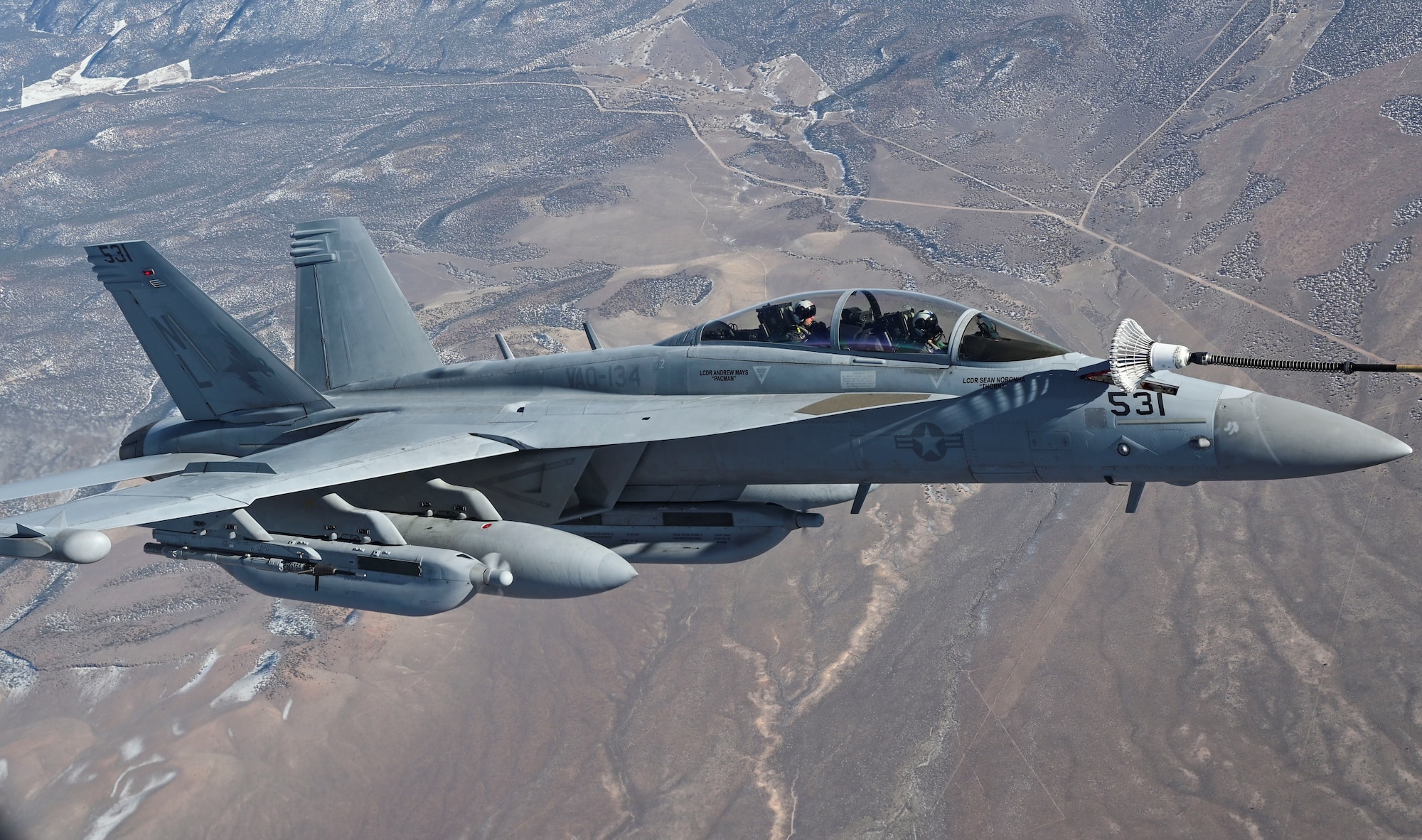 Voyager refuels U.S. Navy Growler during Red Flag 22-1