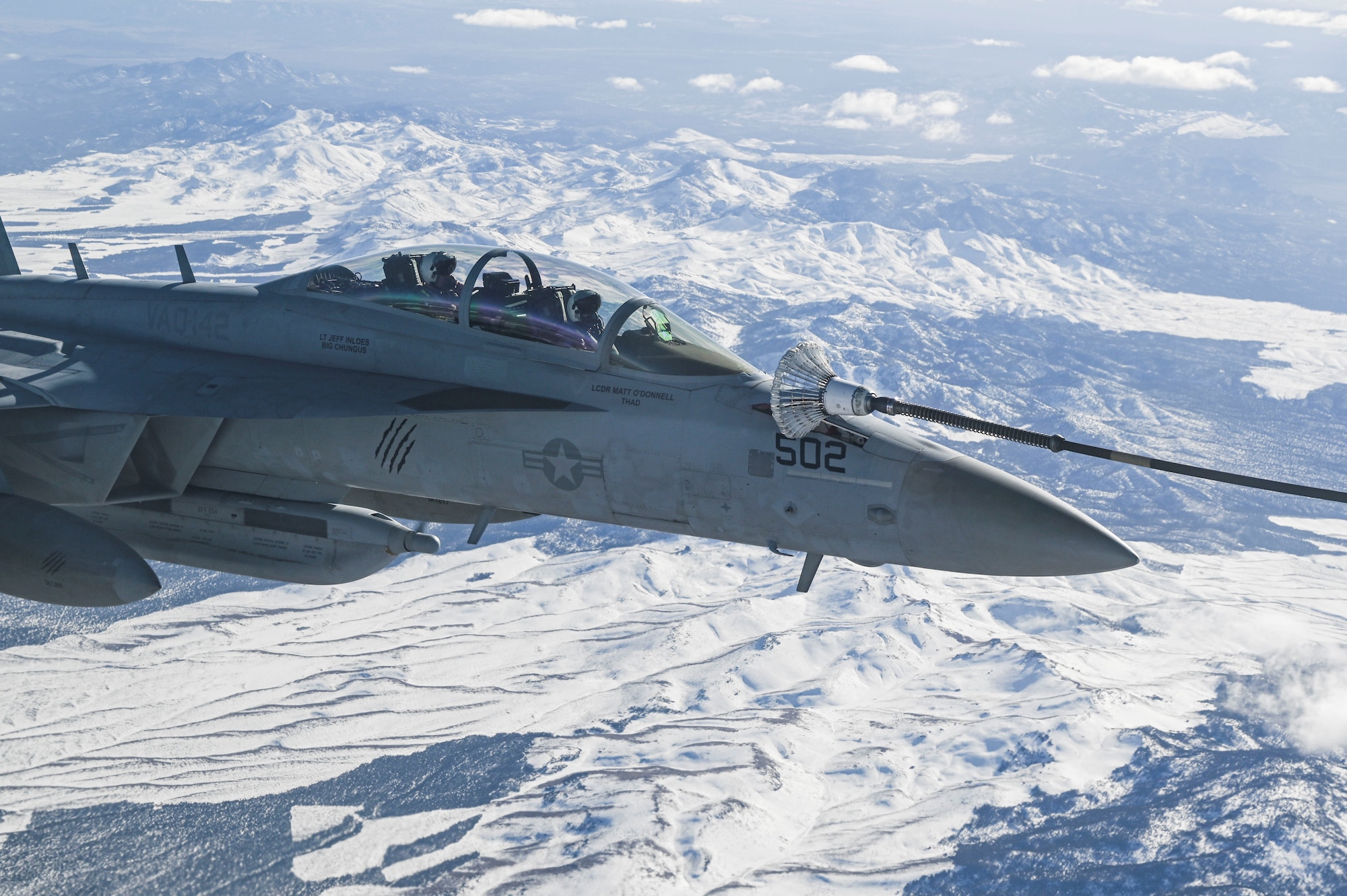 Voyager refuels U.S. Navy Growler during Red Flag 22-1