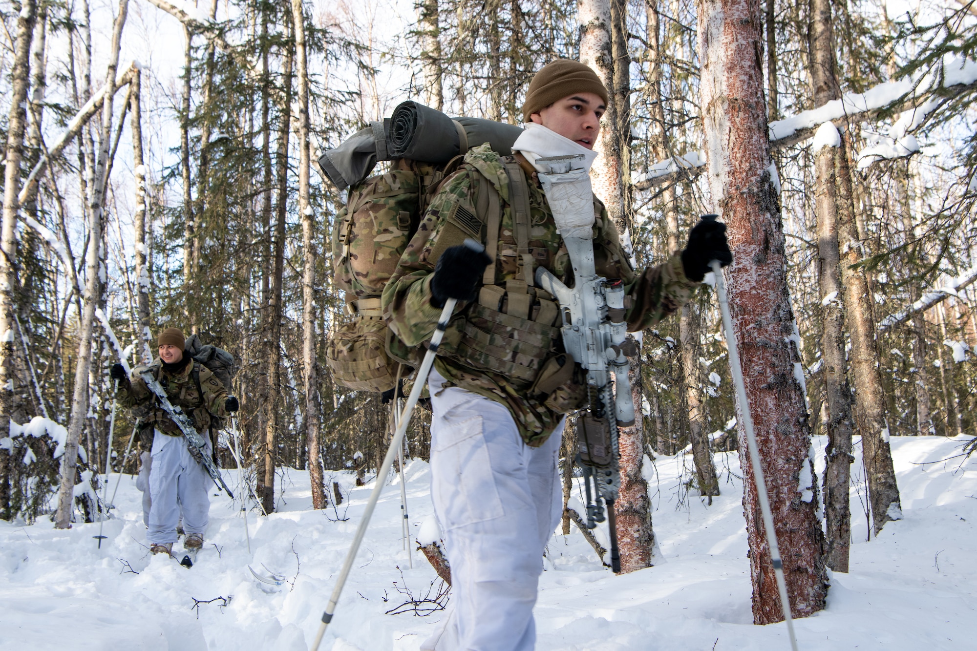 U.S. Army paratroopers assigned to the Scout Platoon hold reconnaissance and mobility training.