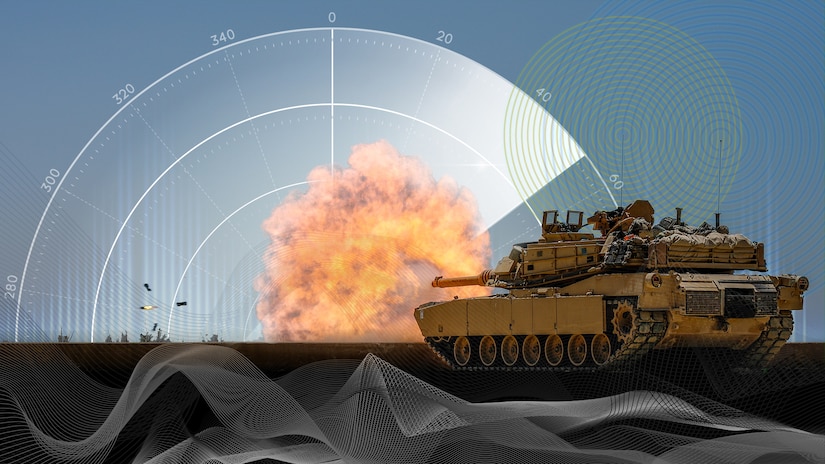 An illustration shows a tank firing its cannon.