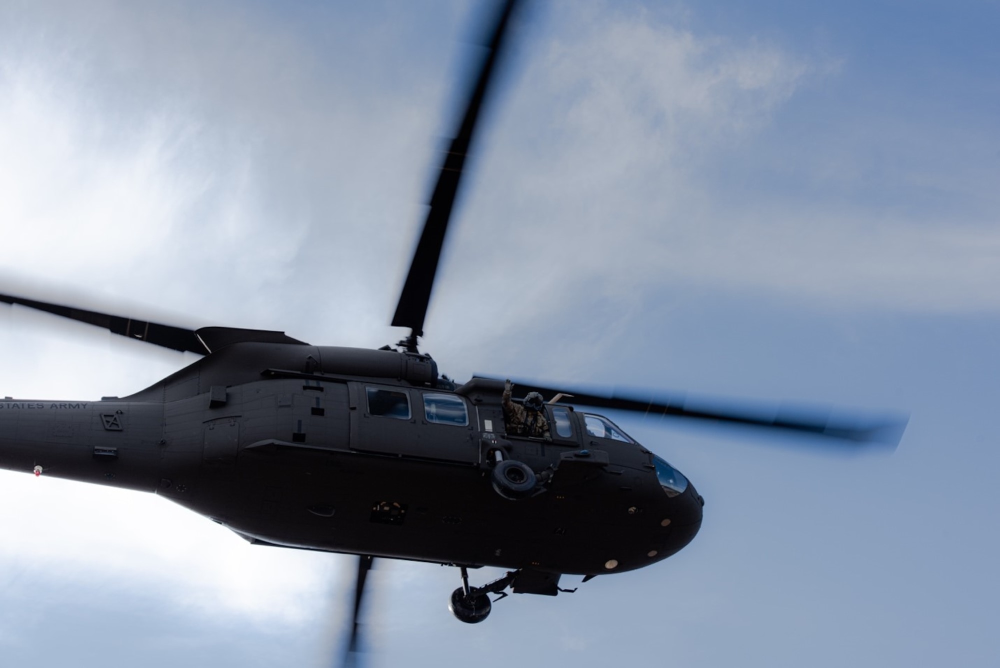 UH-60 Blackhawk helicopter in flight