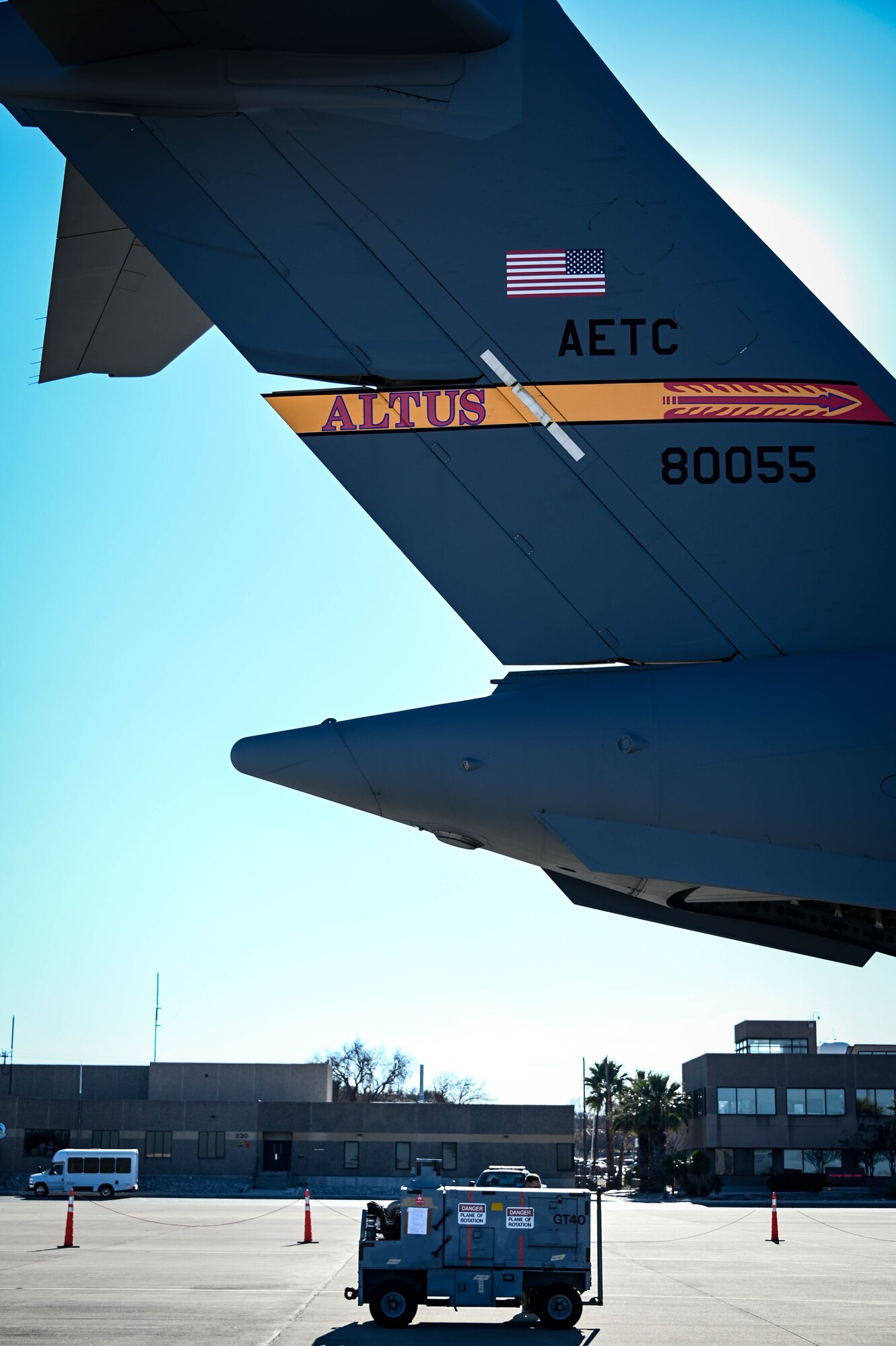 T-38 Talon support equipment is lined up to be loaded onto a C-17 Globemaster III at Laughlin Air Force Base, Texas, Feb. 1, 2022. The T-38 has been in service for more than 50 years. (U.S. Air Force photo by Senior Airman Kayla Christenson)