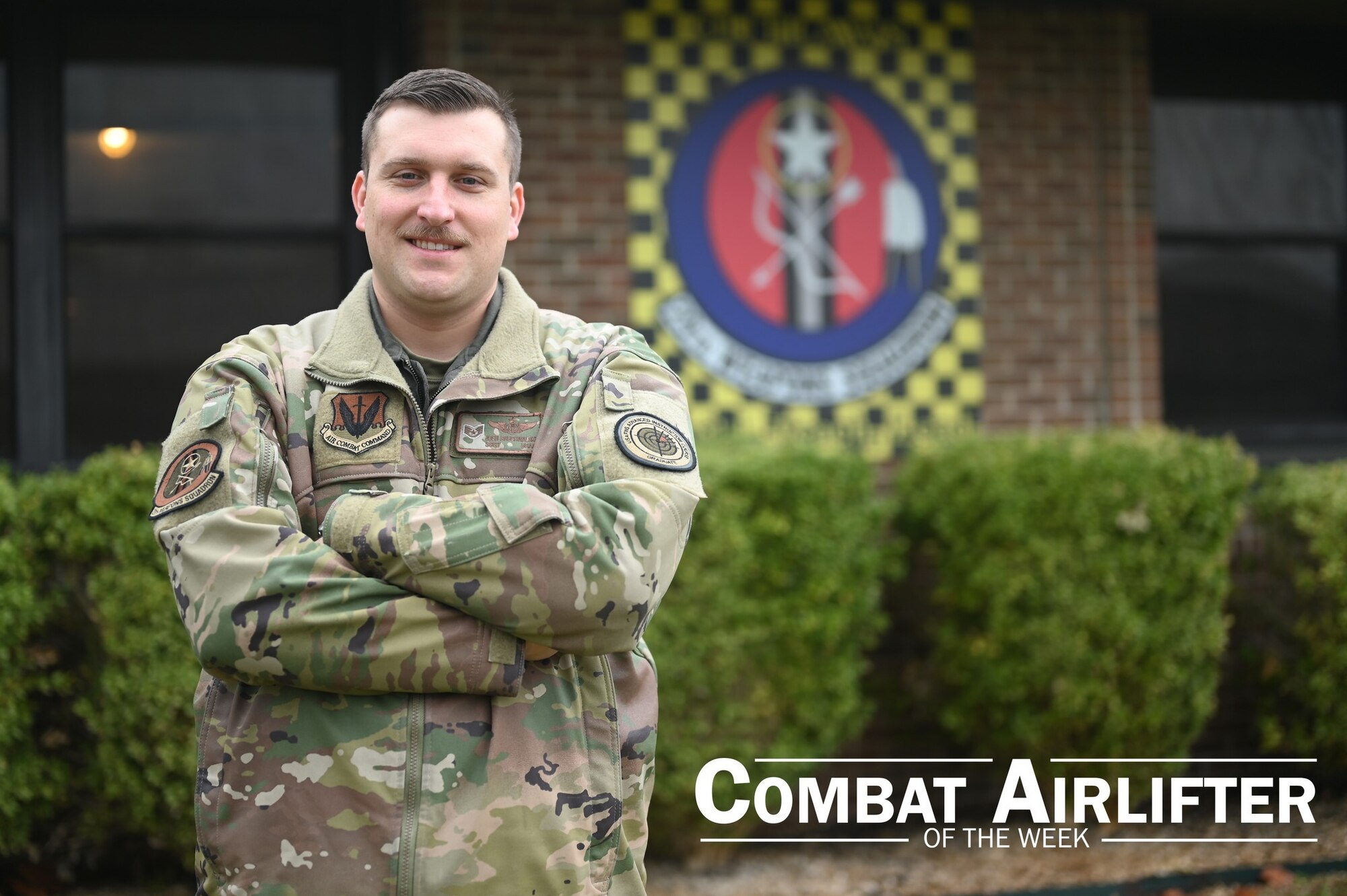 An Airman poses for a photo