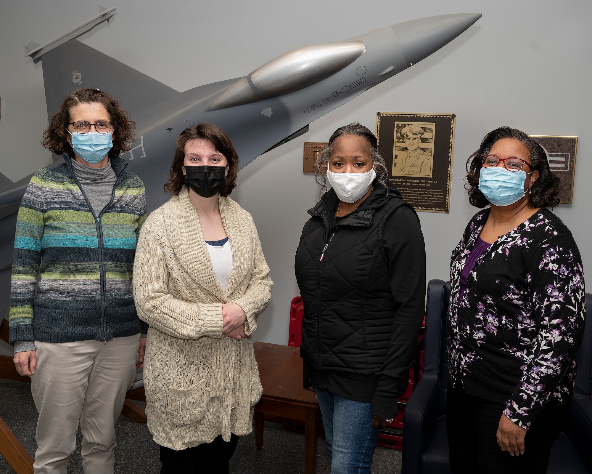 (Left to right) Rosmarie Edwards, Shea Sampson, Sandy Fields and Michelle Pickel. (U.S. Air Force photo by R.J. Oriez)
