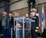 Admiral Provides Oath of Enlistment to Recruits at Rodeo
