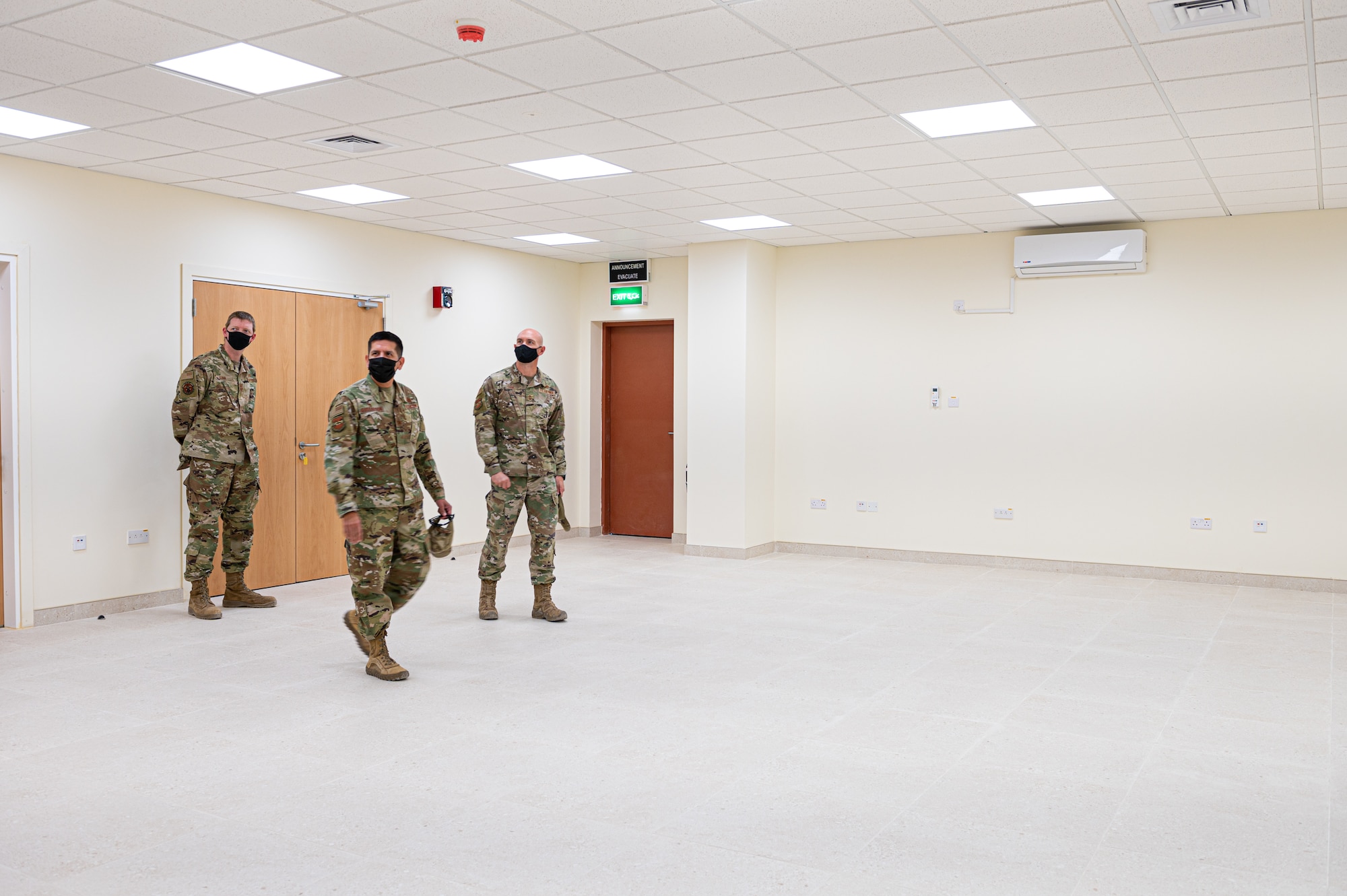 A new building was completed at Ali Al Salem Air Base recently. This one is a bit different from the rest that stand around it, with its red tinted brick that stretches to its roof. Using local building practices as well as material, this building is a first of its kind which might lead to a new engineering mindset for the future of the base.