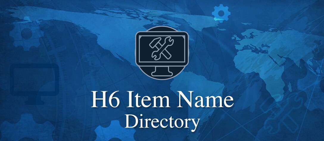 Banner for H6 Item Name Directory