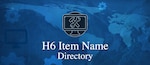 Banner for H6 Item Name Directory