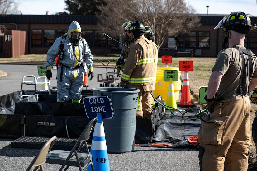 Members participate in an exercise.