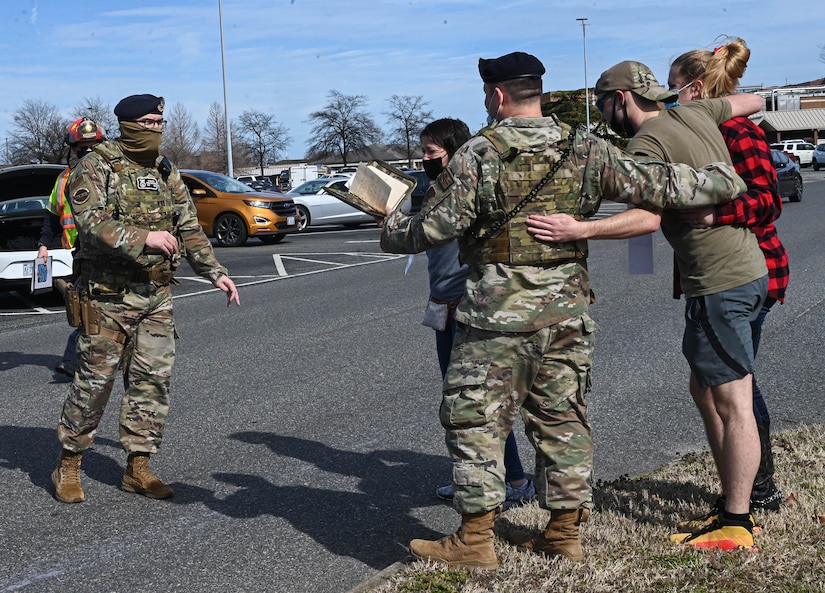 Members participate in an exercise.
