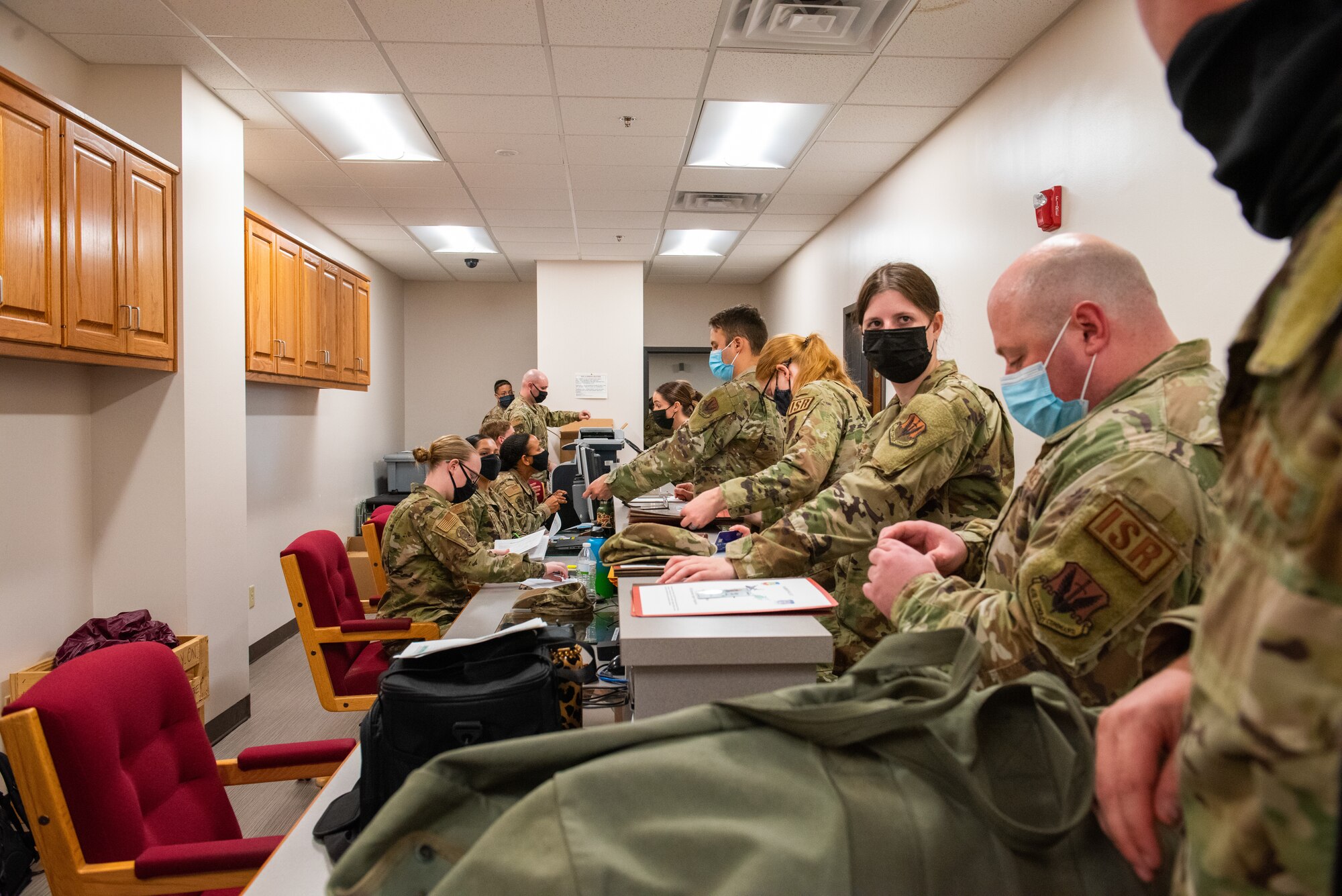 Photo of Airmen standing in a line