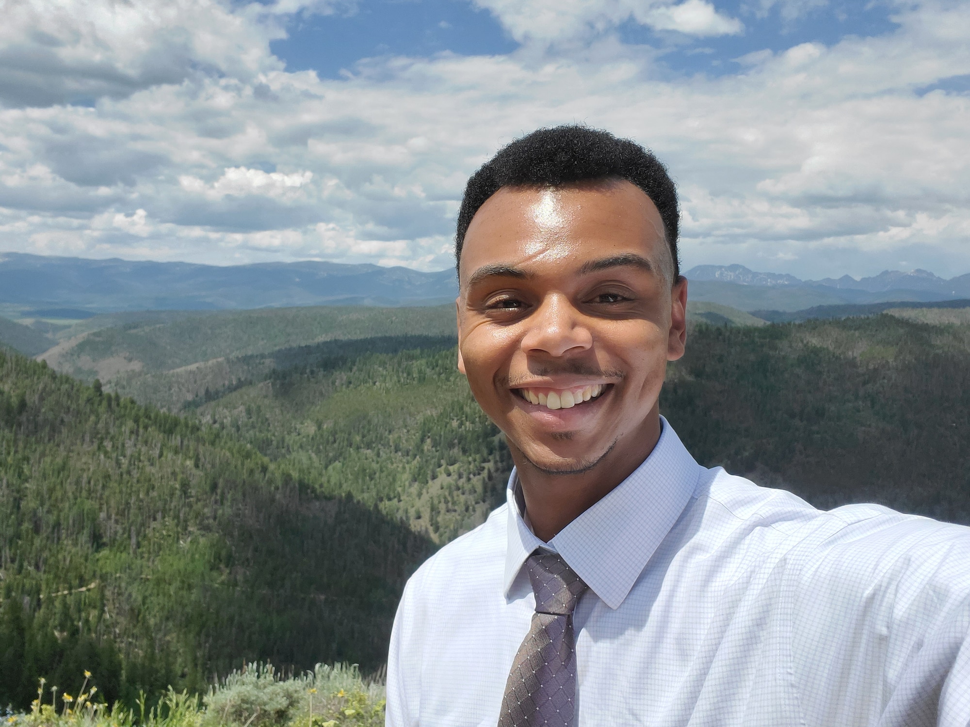 Senior Airman Trent Smith in Mountains