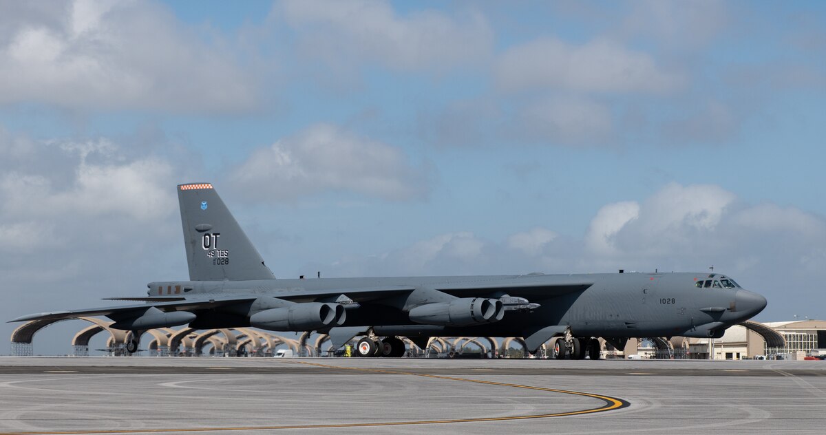 Bomber visits base