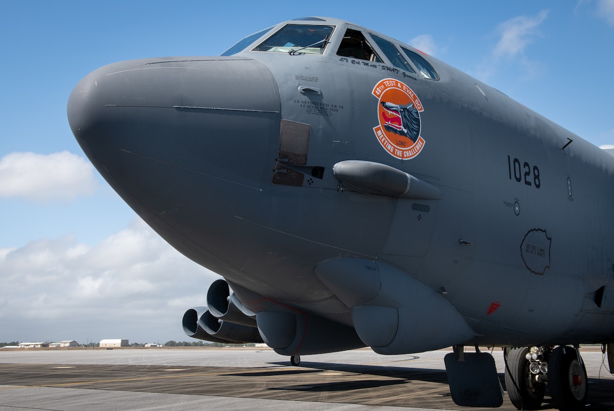 Bomber visits base