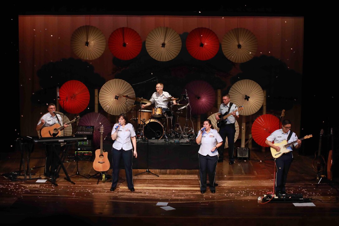 Pacific Trends performing at a kabuki theater