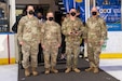 Photo of SFC Frank E. Boehme, Jr. is being presented the Warfighter of the Quarter award