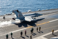 USS Harry S. Truman (CVN 75) conducts flight operations in the Ionian Sea.