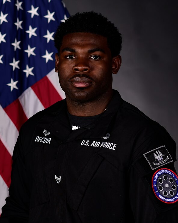 SrA Torrey Decuir, A-10C Thunderbolt II Demonstration Team crew chief.