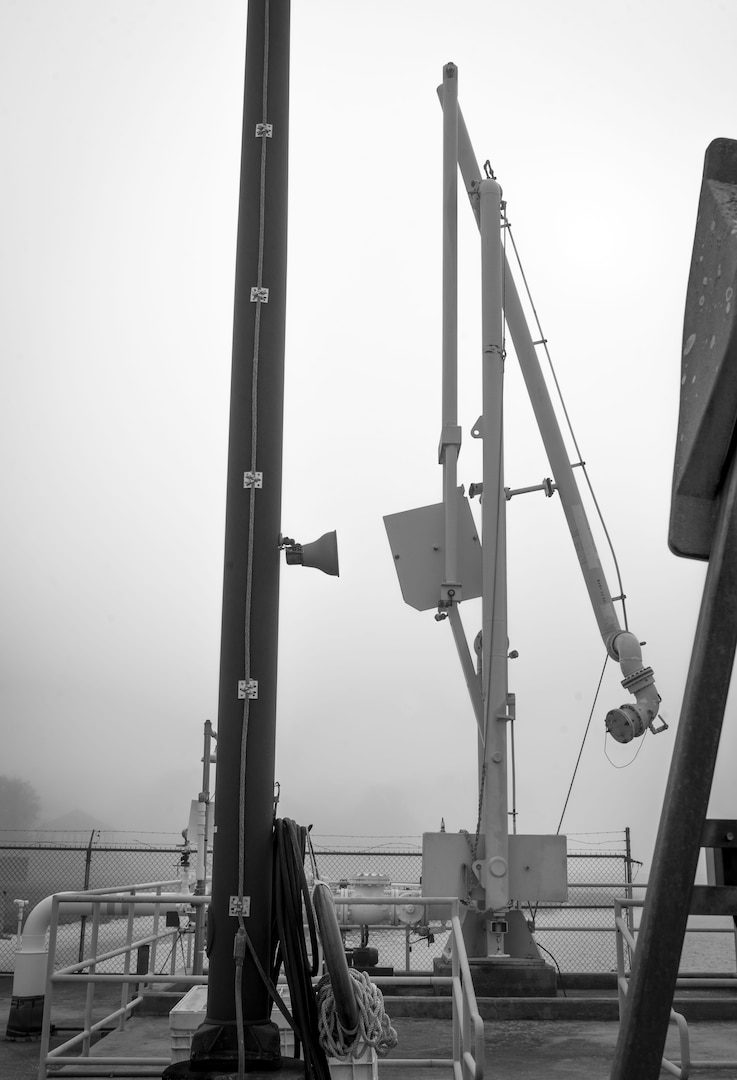 The loading arm is the center of a spill prevention and response exercise Feb. 24, 2022, at Hurlburt Field, Florida.